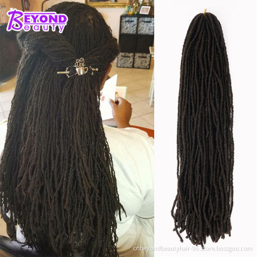18inch Sister Locs Goddess Locs Full Handmade Dreadlocks Extension 26 strands Ombre Blonde Micro Faux locs Crochet Braids